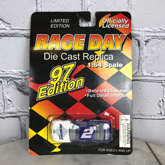 Race Day Rusty Wallace 2 Penske Diecast Toy Race Car Limited Edition 90s Vintage - Picture 1 of 6